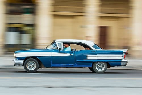 Cuba, Havana. Vintage 1958 Oldsmobile Art Print
